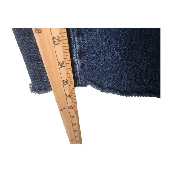 Free People Jeans Womens Size W 27R Wide Leg Flare Raw Hem Mid Rise Medium Wash - Picture 10 of 13